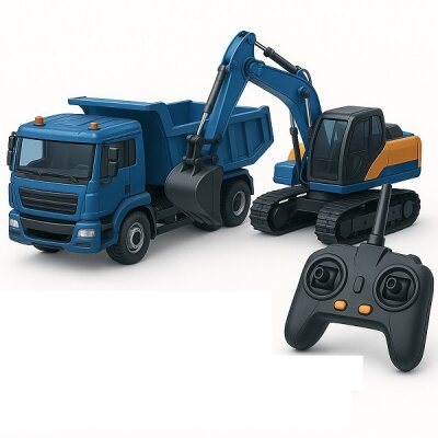 Realistische Modellfahrzeuge wie LKW und...