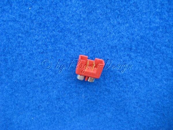 Hochstromstecker rot 6fach Kontakt mit Löthülse