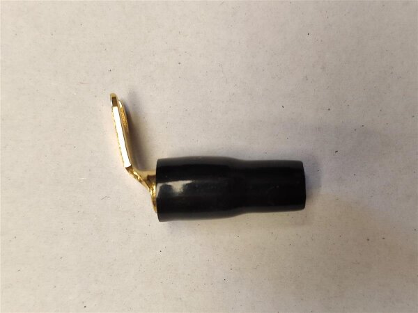 Winkelkabelschuh (Gabel) Schwarz für bis zu 4mm² KABEL