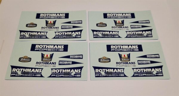 Rothmans Decorbogen Aufklebe (4) r für Slot.it  Porsche 1:32 RARE