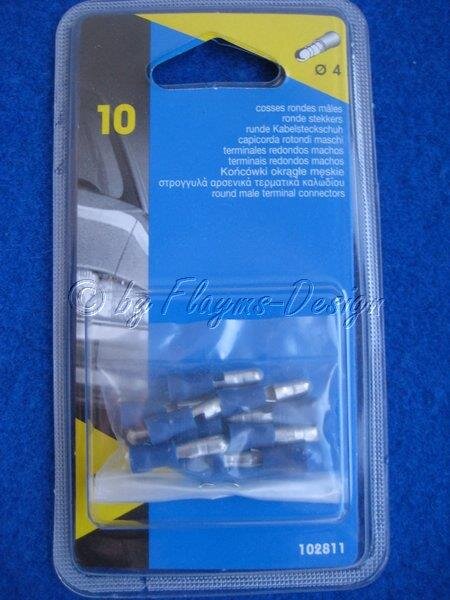 Rundstecker Kabelsteckschuh BLAU