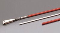 Bowdenzug anthrazit 100cm lang mit Metall Innenzug, Gabelkopf M2 Löthülse und Mutter