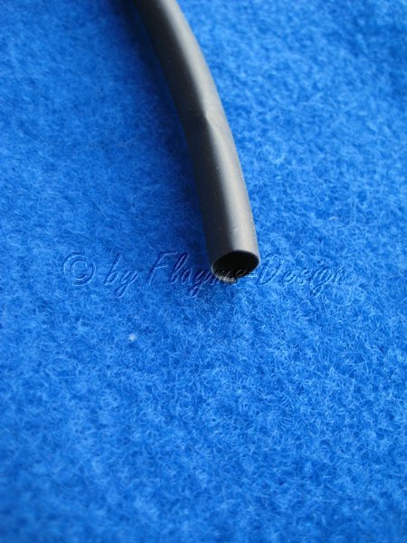 Schrumpfschlauch schwarz Durchmesser 6,4mm 1dm