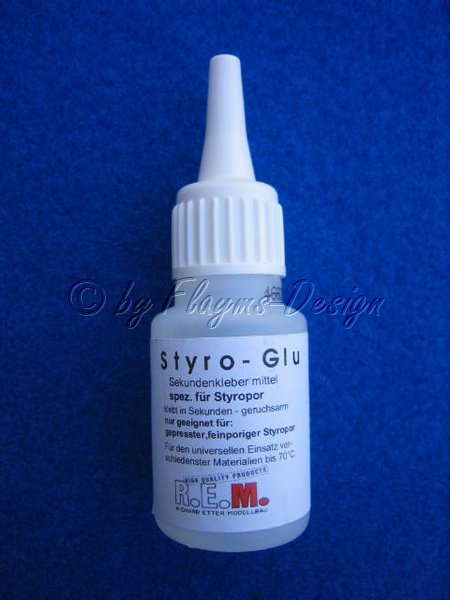 Styropor Sekundenkleber ( Cyanacrylat ) Mittel 20g