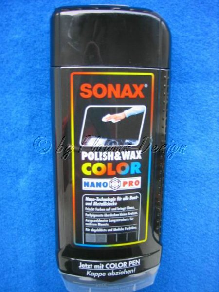 POLISH &amp; WAX COLOR SONAX FARB POLITUR schwarz 500ml Fl.