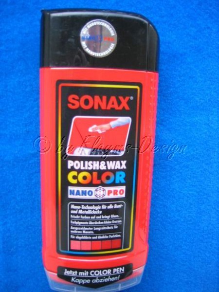 POLISH & WAX COLOR SONAX FARB POLITUR rot 500ml Flasche