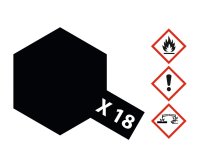 X-18 Acryl-Streichfarbe Schwarz Halbglänzend 23ml...