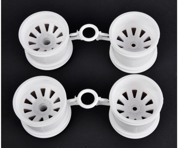 Felgen weiss (4) für Aqroshot DT03T Stadium Blitzer Tamiya 319335110