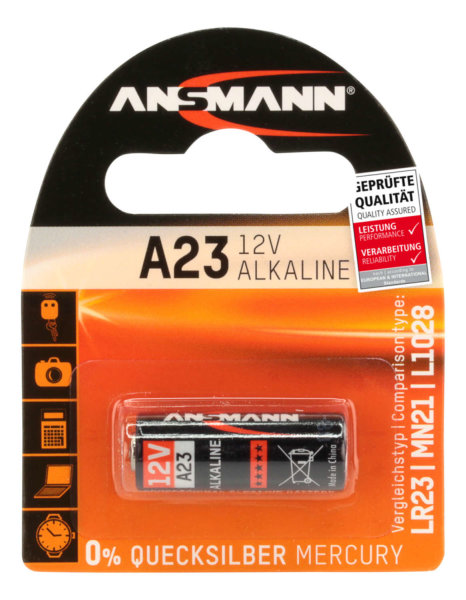 Alkaline Batterie A23A 12V/41mAh Blister (1) Ansmann 112639