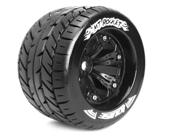 MT 3.8 Rocket 1/8 Sport Felge schwarz 17mm für TRAXXAS, HPI 0 Offset LOUISE (Felge B70xH97mm)