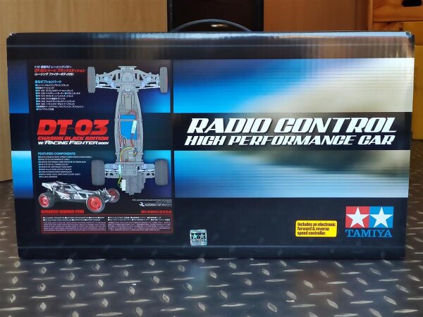 Originalkarton mit Tragegriff zu Tamiya Racing Fighter Black Edition OVP DT-03