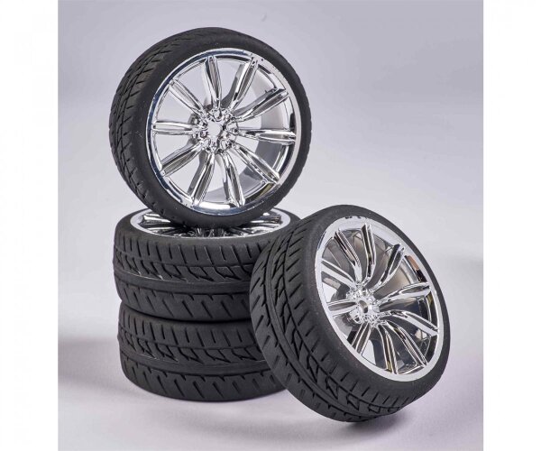 Räderset M-Design (4) chrom 1:10 Carson 500900164