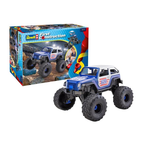 Revell First Construction Monster Truck Auto Modellbausatz für Kinder