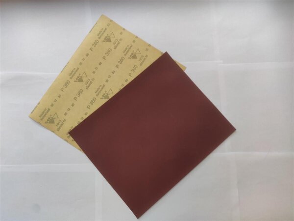 Sia Schleifpapier A4 Bogen Körnung 360 Wasserfest 32 12 80