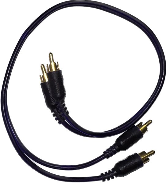 Cinchkabel HF05 Stereo 0,5m Lila mit vergoldeten Steckern AudioDesign Signal Cable