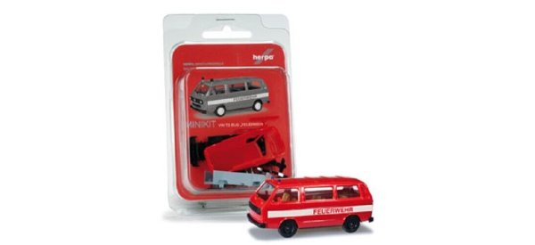 *Ausverkauft Herpa 012591 Minikit Bausatz VW T3 Bus Feuerwehr 1:87 Volkswagen