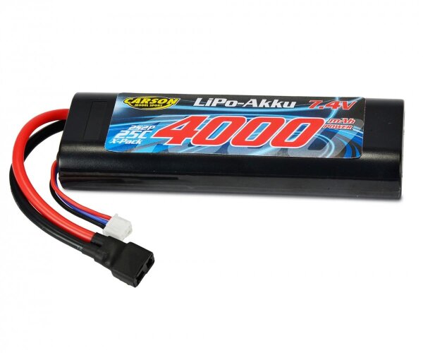 Carson Li-Po Racing Akku Pack 7,4V 4000mAh 25C (T-Plug) HC R Classic-Size