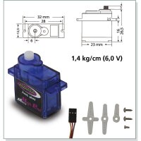 JAMARA Servo High End Micro 9g Kunststoffgetriebe 33212