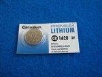 Lithium Knopfzelle CR1620 3V/68mAh Blister Rechnerzelle Panasonic