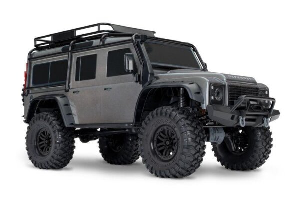 TRAXXAS TRX-4 LR Defender silber 1/10 Crawler RTR Brushed, Clipless, ohne Akku und Ladegerät TRX82256-4