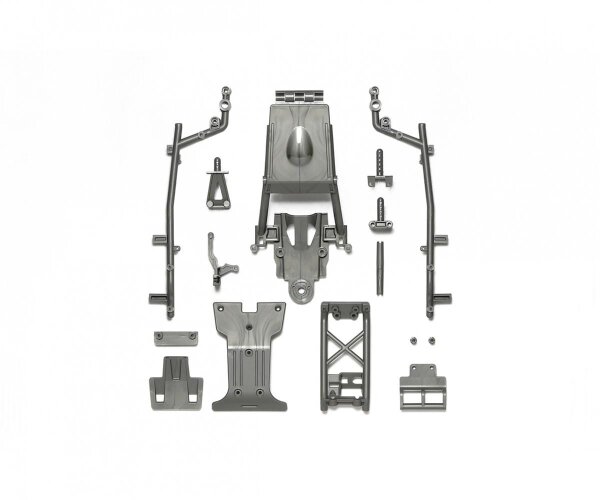 TAMIYA DT-04 F-Teile-Set. Überrollbügel, Rammer, Halter, schwarz