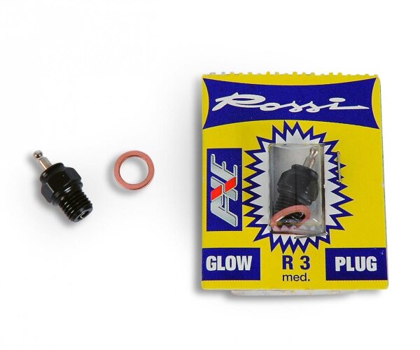 Glühkerze Rossi R3 für Nitro-Motoren 3,5–6 ccm – Medium
