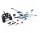 Carson RC Sportflugzeug Schulterdecker 2.4 G 100% RTR blau 500505034