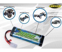 7,2V/3000mAh NiMH Race Akku TAM Carson 500608224
