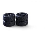 1:10 Räderset (4) Design 14 Speichen schwarz 26mm Profilreifen 500900174 Carson