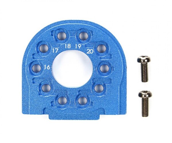Tamiya TT-02 B Aluminium Motorhalter blau eloxiert 300054558