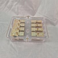 Glasrohr-Sicherungshalter AGU 4-Fach 3x25qmm auf 4x10qmm, vergoldet 1Z293