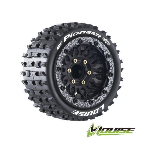 ST-Pioneer MFT 1:10 Soft Reifen auf 2.8 BL-Felge schwarz (2) – Louise LOUT3312SX
