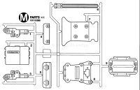 D&auml;mpferbr&uuml;ckenhalter und Rammer M-Parts M-Teile zu DT-03 Neo Fighter Tamiya