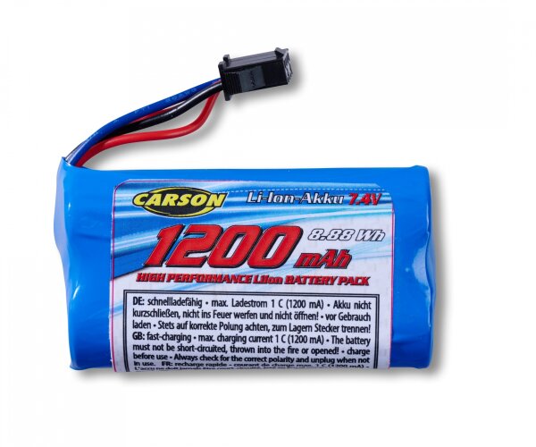 Carson 7,4V 1200mAh LiIon Akku Dirt Crawl JST-4 500608279