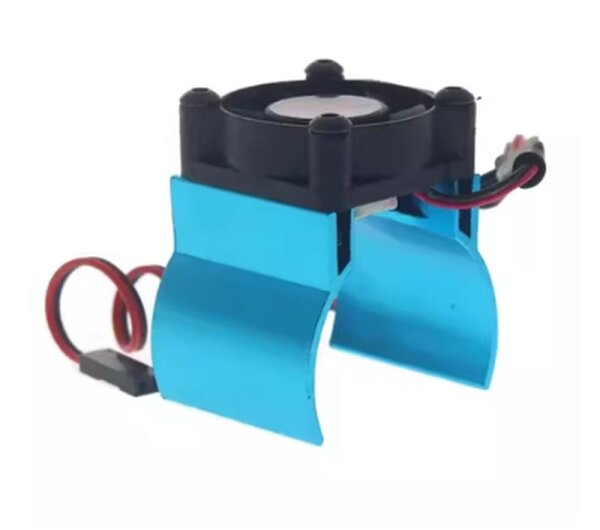 Alu Kühlkörper blau 30mm Lüfter 540 Motor HSPX079