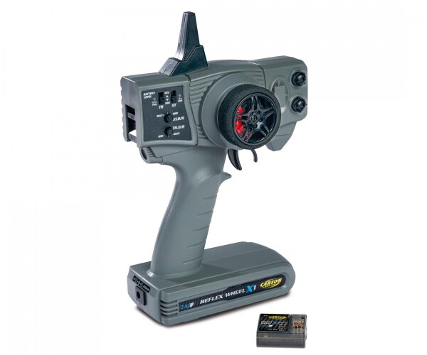 FS Reflex X1 2-Kanal 2,4GHz Fernsteuerung grau mit Empfänger für TAMIYA Bausätze 500500105