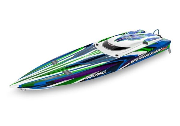 TRAXXAS Spartan SR grün 36 Zoll Brushless Rennboot RTR mit Self-Righting ohne Akku & Ladegerät TRX103076-4-GRN