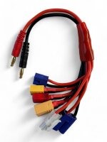 Multi Ladekabel 4mm Bananenstecker auf XT60 XT90 EC3 EC5...