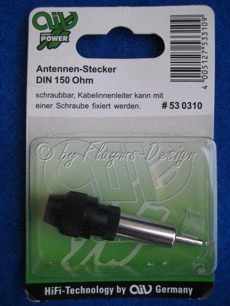 Antennenstecker 150 Ohm zum anschrauben AIV 530310 schraubbar