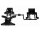 Dämpferbrücken C-Parts C-Teile Set vorne und hinten für Tamiya DT-02 Holiday Buggy