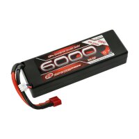 LIPO 6000mAh 50C 2S-2P Racing Pack Hardcase T-Plug DEAN...
