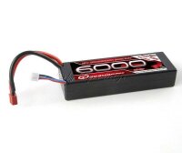 LIPO 6000mAh 50C 2S-2P Racing Pack Hardcase T-Plug DEAN...